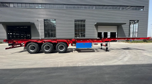 Semi-<span class=keywords><strong>remorque</strong></span> <span class=keywords><strong>châssis</strong></span> porte-conteneurs squelette 3 essieux 40 pieds, économique et robuste pour les entreprises de logistique maritime - Product Image 5