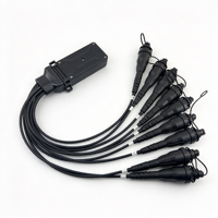 Terminal Akses Splitter Fiber Optik Multiport 1x8 Tahan Air IP68 FTTH FTTA dengan Konektor SC APC yang Diperkeras