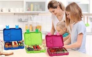 Aohea Boîte à lunch portable personnalisée pour enfants, ensemble de boîtes à lunch en plastique pour l'école, les tout-petits, les enfants, boîtes à lunch <span class=keywords><strong>bento</strong></span> anti-fuite pour enfants - Product Image 5