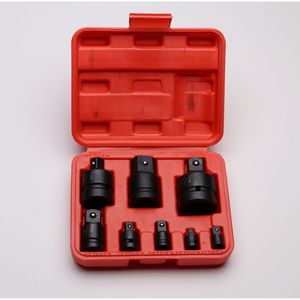 Diy 8 Piece Boxed Black Pneumatic Socket Adapter 12.7 Mm 1 2 Inch External <b>Thread</b> Mechanic <b>Tool</b> Set - Product Image 1