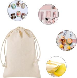 Sac en coton réutilisable écologique avec cordon de serrage, recyclable, taille et couleur personnalisables, pochette de rangement pour emballage cadeau, emballage de bijoux - Product Image 5