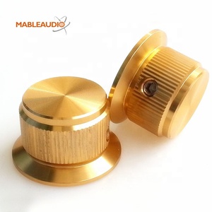 MAKP0421 Bouton de commande en aluminium 24x14.5mm Bouton de volume du potentiomètre Bouton d'amplificateur de CD audio - Product Image 4