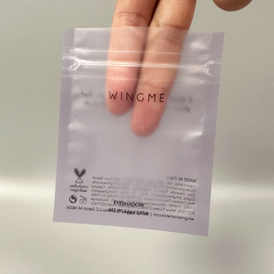 Bolsa de plástico transparente con cierre zip para <span class=keywords><strong>accesorios</strong></span> de joyería, bolsa plana tipo sobre para cosméticos, con impresión personalizada. - Product Image 2