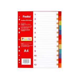 Foska <span class=keywords><strong>Extra</strong></span> Wide Design Organisation Pages 11 Trous Binder Diviseurs avec 5 10 12 Couleurs Onglets pour Organiser les Présentations de Projets - Product Image 4