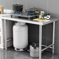 Plan de travail de cuisine commerciale en acier inoxydable robuste pour restaurant, hôtel, restauration