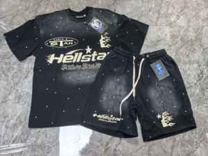 เสื้อยืดสต็อกเฮลล์สตาร์ ชุดเซ็ตโอเวอร์ไซส์ สไตล์ฮิปฮอป สตรีทแวร์ ดีไซน์วินเทจ ผ้าฝ้ายฟอกสี เสื้อยืดแขนสั้น ชุดเซ็ตเสื้อยืดผู้ชาย - Product Image 4