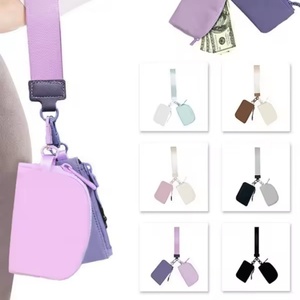 Women's Fashion Clippable Coin Bag with Dual Pouch Card Holder <b>Key</b> <b>Chain</b> Portable Zip Wristlet Wallet for Girls - Product Image 3