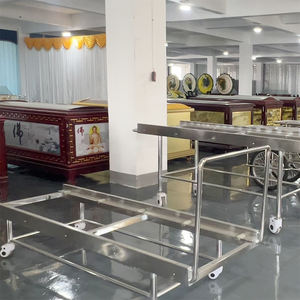 Zware transportwagen voor mortuarium, roestvrij staal, lijkwagen met stille wielen - Product Image 3