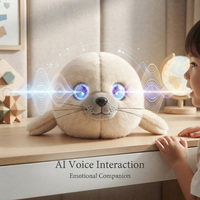 Peluche Lion de Mer Interactif IA avec Musique et Sons – Compagnon d'Éveil Éducatif, Adorable Cadeau de Dessin Animé Style Animal de Compagnie pour Enfants (OEM)