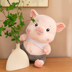 Peluche a forma di maialino grasso dei <span class=keywords><strong>cartoni</strong></span> <span class=keywords><strong>animati</strong></span>, imbottito in cotone PP, per bambini e bambine 8-13 anni, cuscino da abbraccio per dormire, vendita all'ingrosso per l'esportazione - Product Image 3