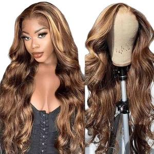 Perruque Lace Front Deep Wave pour femme, avec raie au milieu, petites boucles longues, style ethnique, pour modification de la forme du visage - Product Image 1