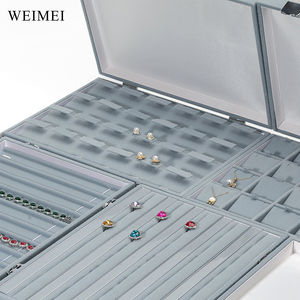 WEIMEI Wholesale Pu <b>Large</b> Capacity Elegant Velvet Jewelry <b>Box</b> Custom Travel Storage for Personalized Watch Ring Earring <b>Gifts</b> - Product Image 4