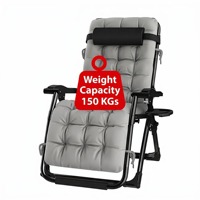 Chaise de plage durable en acier inoxydable à gravité zéro, chaise longue portable rembourrée, pour jardin, camping, chambre, hôtel, salon