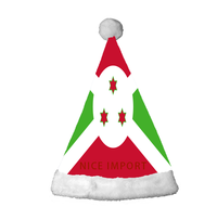 Meistverkaufte Brasilien-Flagge Weihnachtsmützen Komfortable Plüsch-Weihnachtsmützen für Erwachsene Neujahrs-Festliche Party-Kopfbedeckung