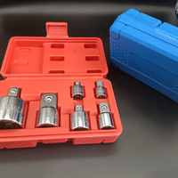 Jeu de clés à cliquet à douille carrée de 1/2 pouce, 6 pièces, outil à main en acier, douille à choc, réparation, finition chromée, jeu d'outils à spline
