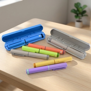 CE Certified Multicolor 60IU 3ml Reusable Plastic Injection <b>Pen</b> with Portable Box for Professional Retail Supply - Product Image 3