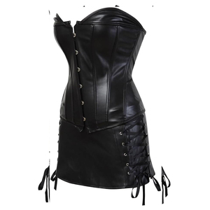 Top Trending Custom Design Plus Size Women Leather <b>Corset</b> Breathable Eco Friendly <b>Cheap</b> Price Leather <b>Corsets</b> With Button Front - Product Image 4