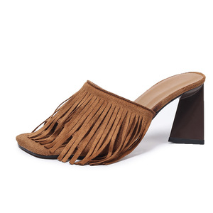 Sandalias de tacón alto con correa, estilo versátil, punta abierta y tacón delgado para mujer - Product Image 2