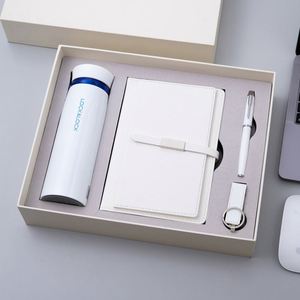 2025 Luxury PU <b>Leather</b> A5 Size Hardcover Thermal Binding Custom <b>Diary</b> with Pen & Car Key Holder Gift Set - Product Image 4