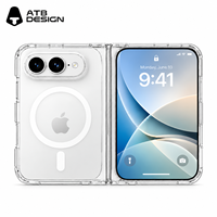 Coque transparente anti-jaunissement magnétique pour iPhone Duo Fold, coque de téléphone transparente anti-jaunissement pour iPhone 18 Fold, coque arrière rigide en PC