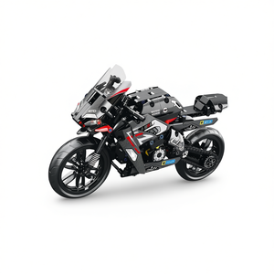 Motorcycle <b>Building</b> <b>Blocks</b> 486 Pcs 52Cm Long For Kids Age 6+ Construction Toy Set - Product Image 1