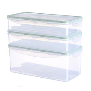 <b>Plastic</b> Transparent Rectangular Food <b>Storage</b> Boxes With Lids For Refrigerator Organization - Product Image 5