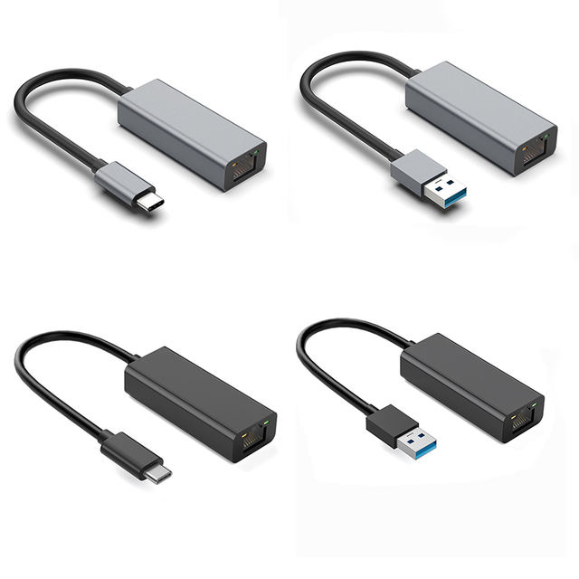100M 1000M Type C to Ethernet Port 2.5G Network Adapter Type C to RJ45 Network Hubs
