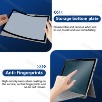 Protecteur d'écran adhésif réutilisable et lavable, filtre anti-reflets et anti-lumière bleue, film facile à installer pour Surface Pro 4/5/6/7