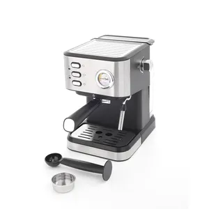 HCYM-cafetera a presión de 15 bar, máquina de espresso controlado mecánicamente, de alta calidad, con configuración de doble embudo