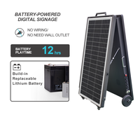 Display digital isi ulang 43 inci, iklan display Digital bertenaga baterai lithium kios luar ruangan dapat dilipat