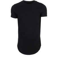 Wholesale Mens Fitted <strong>T</strong>-<strong>Shirts</strong> Long Drop Cut Tee Workout Gym Sporting Running Sweat-Wicking Tshits