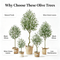 Arbre d'olivier artificiel de grande taille de haute qualité, plante verte artificielle pour la décoration intérieure de la maison ou de l'hôtel, pour les occasions de mariage