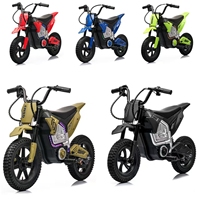 Moto électrique tout-terrain pour enfants, moteur sans balais 24V 200W, pneu tout-terrain gonflable de 12 pouces, jouet tout-terrain pour enfants à 16 km/h