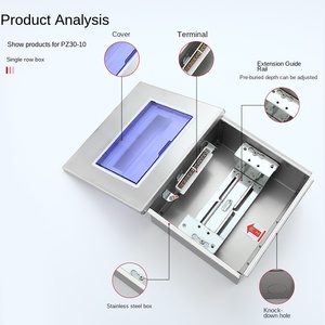 Commande électrique en plastique ABS personnalisée, équipement de distribution d'énergie, boîte de distribution étanche à montage encastré - Product Image 4