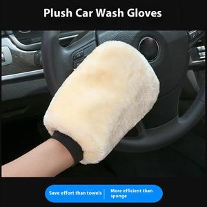 <span class=keywords><strong>Gants</strong></span> de nettoyage double face en microfibre polie et épaissie à la cire en peluche pour le lavage de voiture - Product Image 3