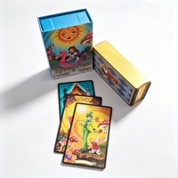 Baraja de Tarot Impresa Personalizada y Cartas de Tarot con Bordes Dorados, Cartas de Juego de Tarot a Todo Color para Juego Familiar