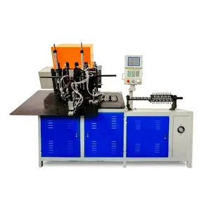 Máquina dobladora de alambre plano 2D para dobladora de gancho de alambre, máquina dobladora y soldadora de alambre de acero CNC para productos de hardware