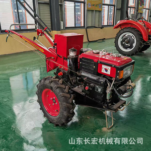 Tractor de un solo eje con microarado, motor 2WD, multifuncional, rojo, para uso agrícola - Product Image 1