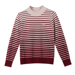Vente flash <span class=keywords><strong>JLE</strong></span> JUNO Pull en laine pour femme Motif rayé Col rond Pull décontracté Rétention de la chaleur Manches longues Printemps Automne Hiver - Product Image 2