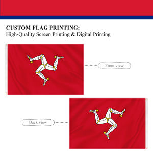 <span class=keywords><strong>Drapeau</strong></span> national de l'île de <span class=keywords><strong>Man</strong></span> 3x5 pieds en polyester durable, motif Triskelion, pour extérieur – Fournisseur à prix d'usine - Product Image 3