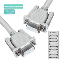 Cable Serial RS232 DB9 de 9 Pines, Cable de Comunicación COM RS485, Cable Blindado Recto o Cruzado