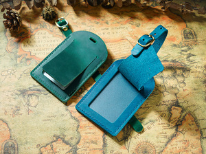 Etiqueta de Equipaje de Cuero Genuino, Etiquetas de Identificación de Equipaje de Viaje Vintage, Etiquetas de Nombre para Maletas de Cuero Vacuno con Logotipo <span class=keywords><strong>Personalizado</strong></span> para Viajes - Product Image 3
