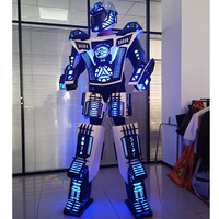 Costume de robot LED en Spandex haute densité pour adultes unisexe, idéal pour fêtes, scènes, magasins VR et défilés sur échasses - Nouvelle Arrivée Guangdong