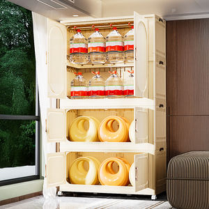 Lemari Penyimpanan Anak Plastik Lipat Tumpuk Warna Putih Desain Baru Berkualitas Tinggi - Product Image 3