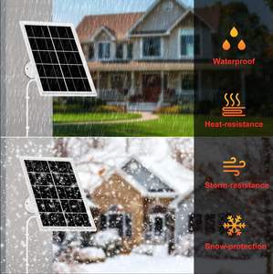 Caméra de sécurité solaire monocristalline 10W, détection de mouvement, suivi automatique, visualisation à distance, extérieur, IP65, caméra de surveillance noire - Product Image 6