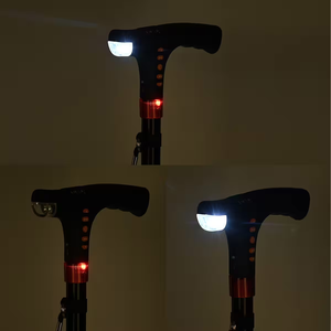 Bastón Plegable Negro con Bluetooth Inteligente, Luz LED, Alarma, Radio FM, Base Estable, Ligero y Ajustable - Product Image 6