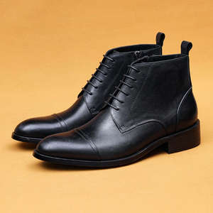 Bottes de travail vintage Amish de luxe haut de gamme pour hommes, imperméables, à lacets, avec semelle Goodyear et empeignes robustes en cuir véritable - Product Image 2