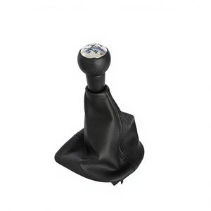 Poignée de levier de vitesse en cuir avec cache-poussière intégré pour Peugeot 106 205 206 306 406 207 307 407, design ergonomique - Product Image 3