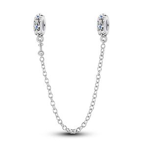 Bracelets à breloques en perles argentées de la série bleue - Design original DIY pour un usage quotidien unisexe - Product Image 5