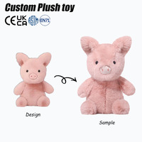 Boneka Hewan Lucu Custom Estetis, Boneka Plush Berbobot Lembut Nyaman, Langsung dari Pabrik, Boneka Gajah Kelinci Babi dengan Telinga Bergerak